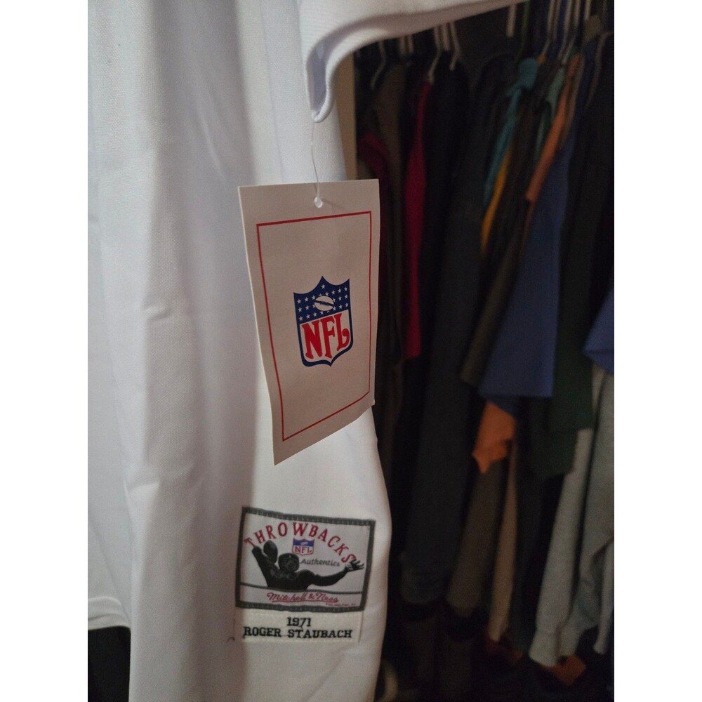 NEW MITCHELL & NESS JERSEY 56*1971 THROWBACK NFL DALLAS COWBOYS STAUBACH #12*Tag - Picture 4 of 6